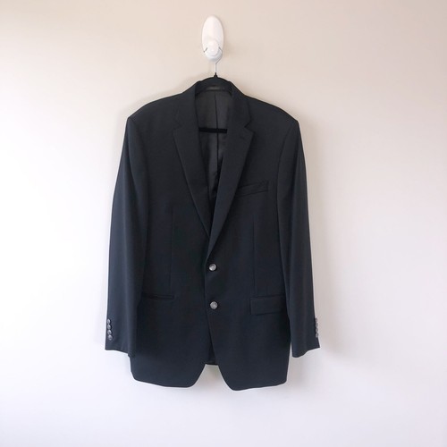 Giacca tuta blazer lana uomo Michael Kors cappotto sportivo nero 2 bottoni taglia 42L