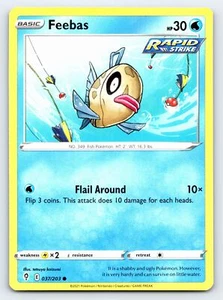 Tarjeta Pokémon Feebas 037/203 Common Evolving Skies - casi nueva - Imagen 1 de 2