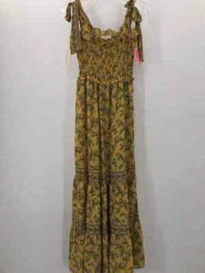 Pre-Owned Max Studio Yellow Size Small Floral Maxi Sleeveless Dress - Picture 1 of 3