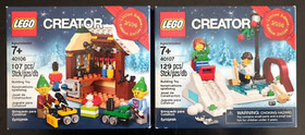 Lego Creator Toy Workshop 40106 Winter Skating Scene 40107 2 Sets 2014 Exclusive