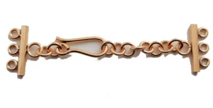 2 Set Multi Strand Extender Clasp 3 Strand Oxidized Copper mu-211 - Picture 1 of 3