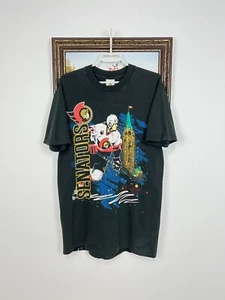 Camiseta vintage de los 90 de los Ottawa Senators de la NHL hockey sobre estampado camiseta para hombre talla M - Imagen 1 de 14