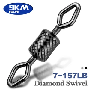 9KM 25~50Pcs Rolling Swivel with Diamond Eye High Quality Fishing Line Connector - Picture 1 of 23