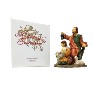 AVON Christmas Holiday Treasures Figurine Blessed Visitors Shepherds 2002 - Picture 1 of 11