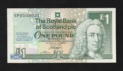 Scotland, 1 Pound, 1999, P-351, UNC COMMEMORATIVE * Banknote - Image 1 of 2