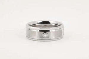 Anillo de tungsteno con diamantes de 0,04tcw talla 11 (19,11 g) - Imagen 1 de 2