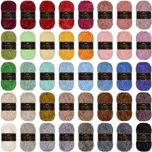 JubileeYarn Chenille Yarn - 100g/Skein Worsted Polyester Skeins - Picture 1 of 57