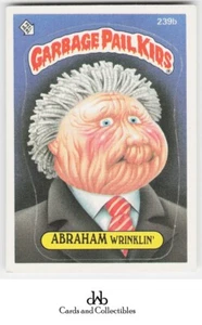1986 Topps Garbage Pail Kids Serie 6 #239b Abraham Wrinklin' - Imagen 1 de 2