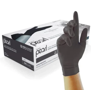 SCHWARZE Einweghandschuhe Nitril puderfrei latexfrei**100**200** medizinisch S/M/L - Bild 1 von 6