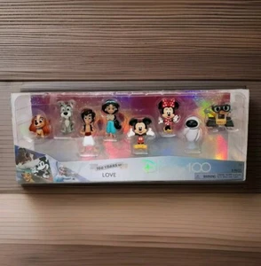 Disney 100 Years of Love Figure Collection Aladdin Wall-E Mickey Minnie - Picture 1 of 6