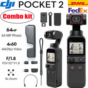 DJI Pocket 2 Creator Combo Touchscreen Handheld 3-Axis Gimbal Stabilizer Camera