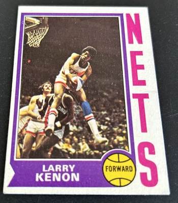 1974-75 Topps Basketball Larry Kenon # 216 New York Nets Rookie RC - Image 1 of 2