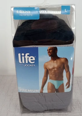 New 2009 NOS Life by Jockey Men's 5 Pack Bikinis Briefs Underwear - Image 1 of 4