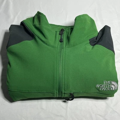 THE NORTH FACE 夹克男式 XXL 绿色 Apex 仿生软壳全拉链户外 — 第 1/4 张图片