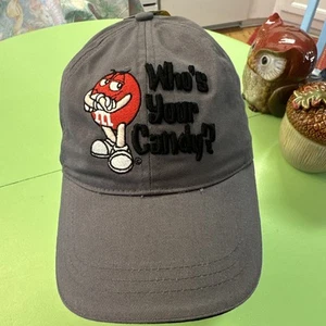 M&M’s World Who's Your Candy Adjustable Cap Gray Embroidered Hat OS - Picture 1 of 7