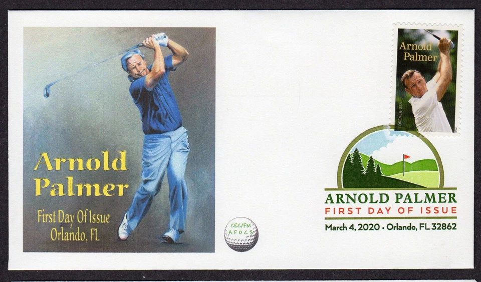 2020 Golfing Legend ARNOLD PALMER - CEC/FM AFDCS DCP FDC TD589 - Image 1 of 1