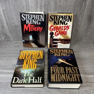 Vintage Stephen King Book Lot Misery The Dark Half Gerald’s Game Four Past Mid - Imagen 1 de 23