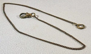 Vintage Goldtone 12-3/4" Pocket Watch Chain ~ WC-21 - Picture 1 of 12