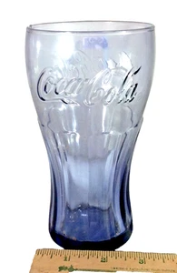 Libbey 16 oz Coca-Cola blue contoured embossed glass - EUC - Picture 1 of 2