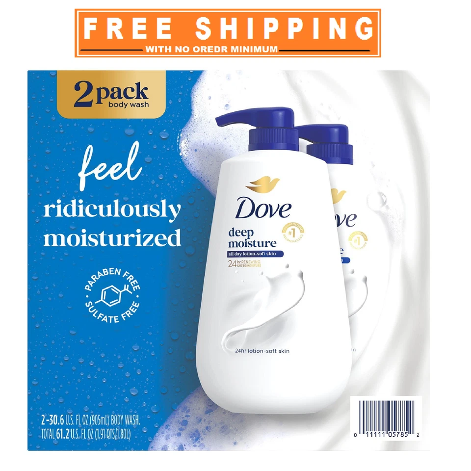 Dove Deep Moisture Body Wash with Pump, 30.6 fl. oz., 2 ct. - Image 1 of 4