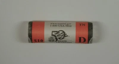 2002 D TENNESEE STATE MINT SEALED QUARTER ROLL; COMBINE SHIPPNG! - Image 1 of 3