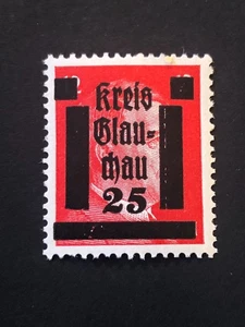 Germany 1945 Post WWII LOCAL overprint  (GLAUCHAU)  25/12-12 Rpf. MNH  /s1 #b25 - Picture 1 of 2