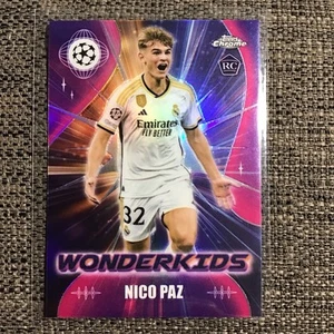 2023-24 Topps Chrome UEFA Club Competiton Wonderkids Nico Paz - Picture 1 of 2