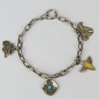Carolyn Pollack Relios Sterling Silver, 14k Gold Collaboration Charm Bracelet — 第 1/2 张图片