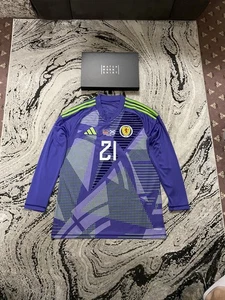 Scotland Match Issued Signed Cieran Slicker #21 GK Football Shirt Coa Boxed - Picture 1 of 22