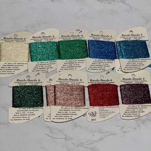 Rainbow Gallery Razzle-Dazzle 6 Metalized Needlepoint Embroidery Thread Lot - Picture 1 of 1