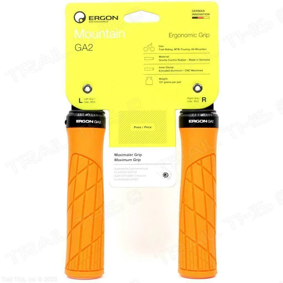 Ergon Ga2 Grips - Juicy Orange Lock-on