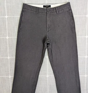 Banana Republic Gavin Pants Mens 32x34 (32x32) Gray Straight Leg Chino Preppy - Picture 1 of 20