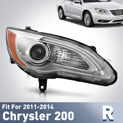 For 2011-2014 Chrysler 200 LX|Limited|Touring Headlight Chrome Bezel Right Side Foto 1 de 2