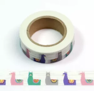 Llama Alpaca Washi Tape Animal Patrón Bujo Planificador Diario Artesanía - Imagen 1 de 1