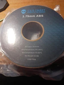 Sain Smart 3D Printer Filament Grey ABS 1.75mm N. W. 0.5 kg - Picture 1 of 2