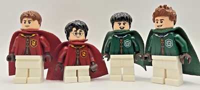 LEGO Harry Potter Oliver Wood Marcus Flint Lucian Bole Quidditch Minifigures Lot - Image 1 of 2