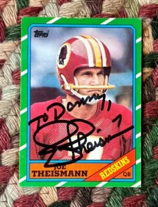 Vintage Joe Theismann Signed 1986 Topps 171 Washington Redskins Autograph - Picture 1 of 2