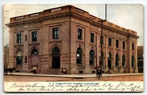 Postcard Undivided Back U.S. Post Office Kansas City Kan KS PM 1909 - Picture 1 of 2