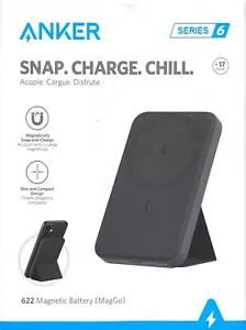 Anker 5000mAh Magnetic 5K Battery MagGo with Stand for iPhone 12 & 13- Black - Picture 1 of 4