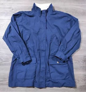 St Johns Bay Coat Adult X-Large Blue Button Zip Long Sleeve Vintage Jacket Mens - Picture 1 of 5