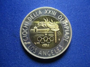 MEDALLA DE PLATA ITALIANA LOS ANGELES 1984 XXIII OLIMPIADAS 33 mm - Imagen 1 de 2