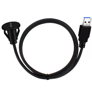 Versiones USB A macho a tipo C hembra coche montaje empotrado cable panel para camión moto - Imagen 1 de 8
