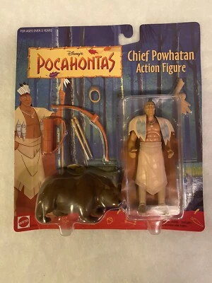 Figura de acción Pocahontas Chief Powhatan de Disney con oso nueva en embalaje Foto 1 de 3