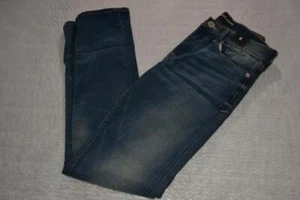 46837-a Express Jeans Recortados Ajustados Azul Mediano Talla 0 Elastizados Mujer NUEVOS - Imagen 1 de 13