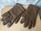 RARE Vintage Russian Soviet USSR brown Antique gloves LEATHER old retro