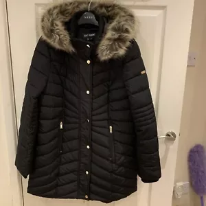 NEW Womens Padded Coat With Hood By “Centigrade”, Black, Size Medium. - Picture 1 of 15