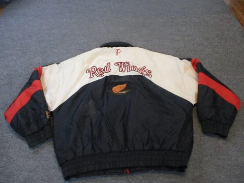 Vintage Detroit Red Wings Jacket Adult XL Pro Player Puffer Coat Embroidered Men Cover
