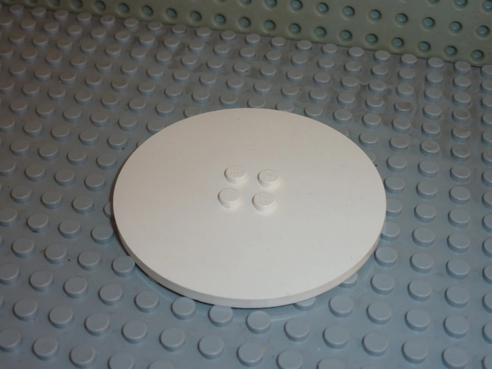 Round White tile LEGO 8 x 8 ref 6177 / Set 10019/6815/5895/5890 - Photo 1/1