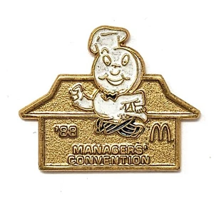 1988 Vintage McDonald’s MANAGERS' CONVENTION Employee Tie Tack Pinback Lapel Pin - Picture 1 of 6