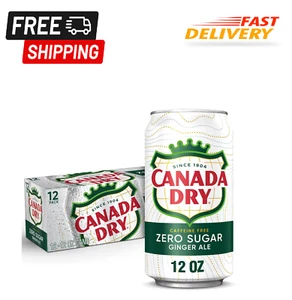 Canada Dry Zero Sugar Ginger Ale Soda, 12 fl oz cans, 12 pack.... - Picture 1 of 7